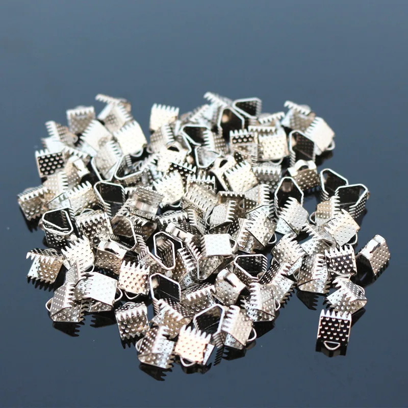 D009 100 шт./упак. текстурированные концевые застежки Обжимные бусины подходят для