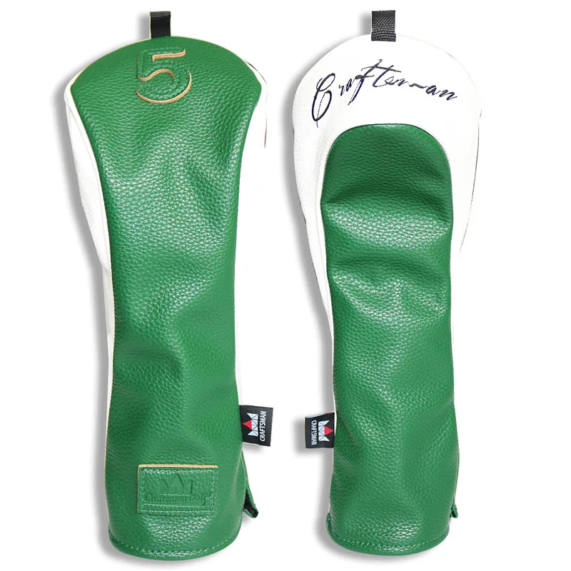 5 FW Head Cover Craftsman зеленый/белый Premiun 3D модель Гольф Дерево головы Чехлы для мангала Headcover драйвер Fairwary дерево UT утилита спасения Headcovers - Цвет: 5 FW Head Cover