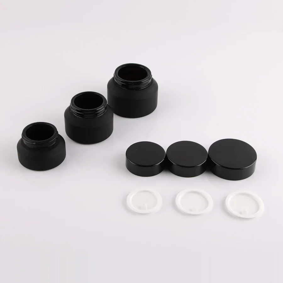 Матовая матовая черная крышка с отверстием для крышки стеклянная банка