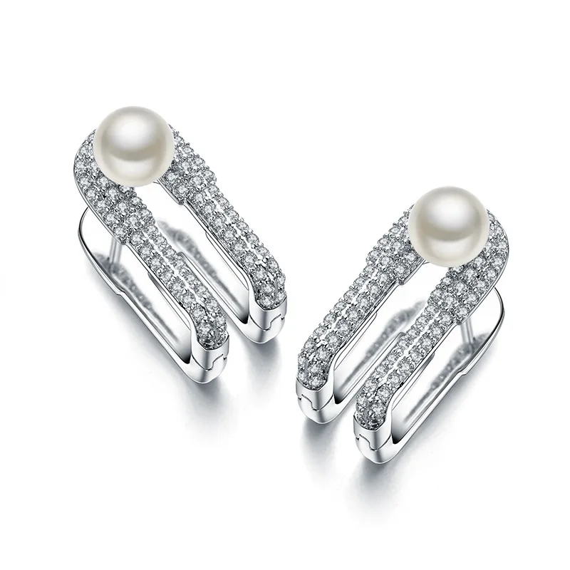 Женские серьги брошки ZK30 модные с камнями|pin earrings|earrings for womenfashion earrings women |
