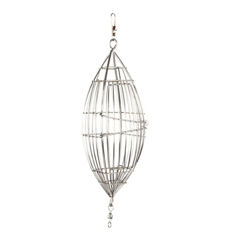 Небольшой Нержавеющая сталь клетка приманки для рыбалки ловушка держатель