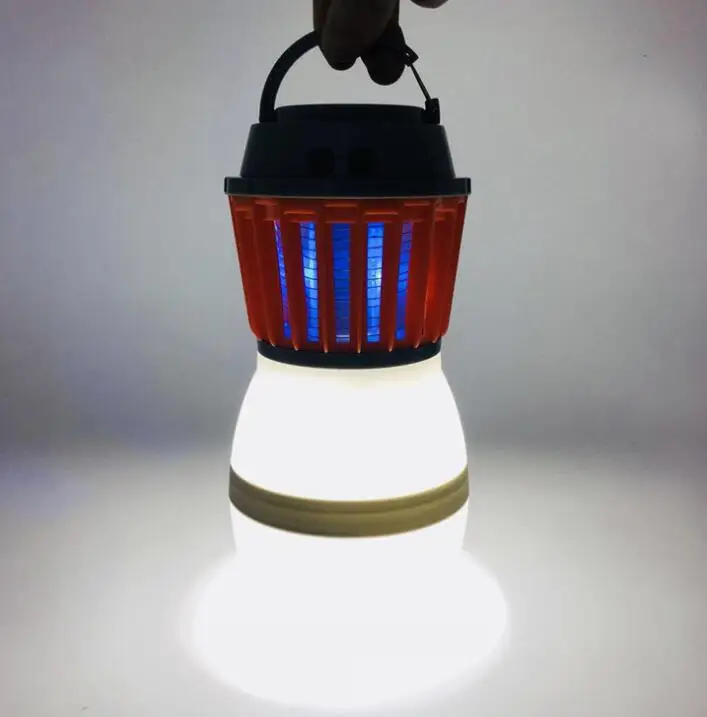 Лампа для уничтожения насекомых на солнечной батарее ловушка фонарик кемпинга 2