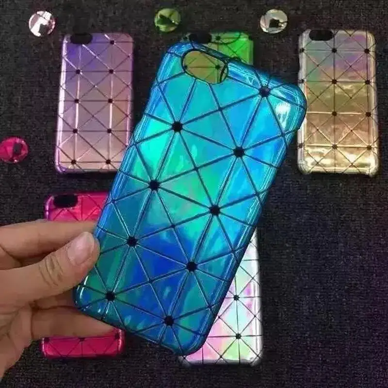 Мода марка алмаз Issey Miyake чехол для iphone6 6 s плюс splus тпу мягкие полосы задняя
