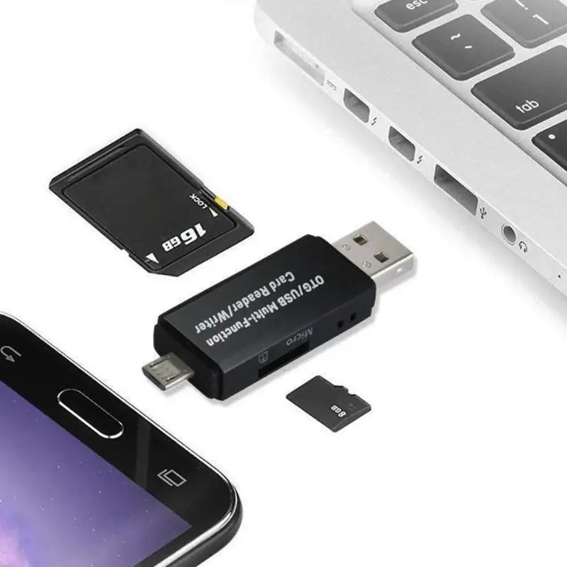 

Universal Micro USB+USB 2in 1 OTG Card Reader High Speed USB3.0 Memory Card Adapter for Computer/Windows/PC/Android/Phone/Tablet