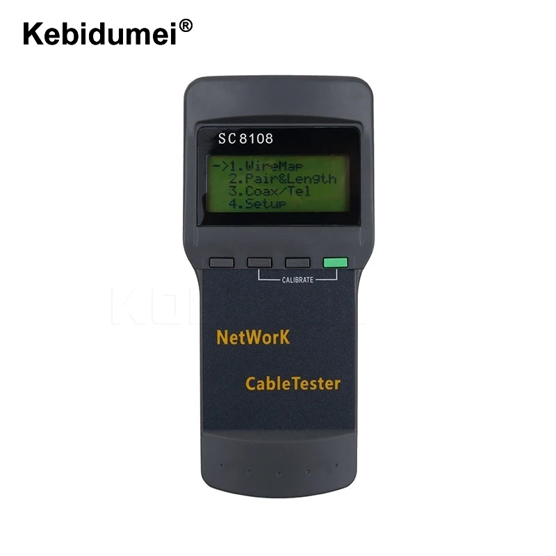 Kebidumei SC8108 lan тест er метр кабель тест er CAT5 RJ45 тест er с ЖК-дисплеем измеритель обрыва Finder длина тест дальномер