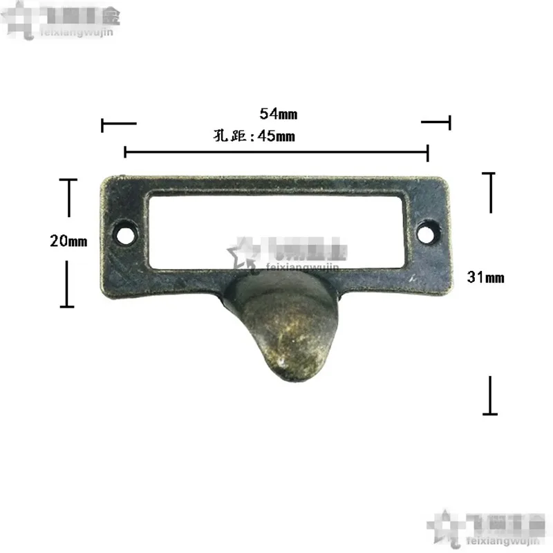 54 мм черная бронзовая 55 Ретро офисная библиотека ярлык ящика рамка держатель