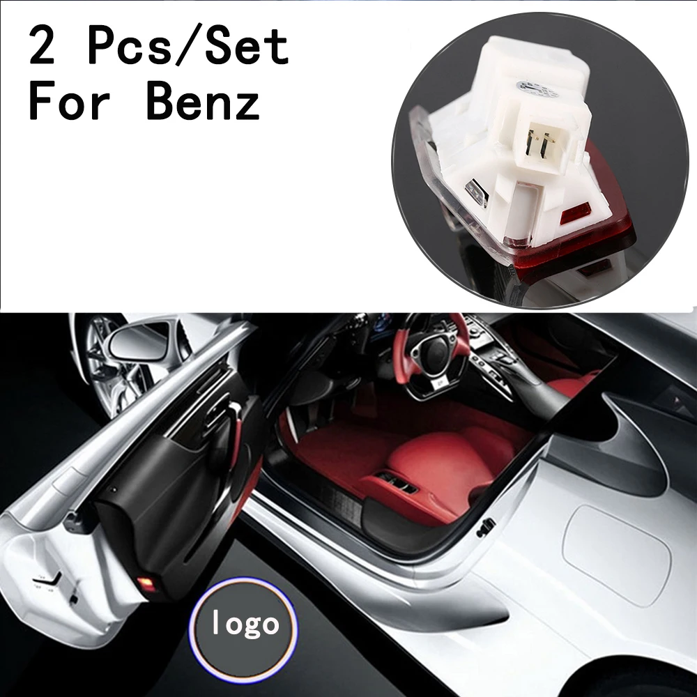 Светодиодная лампа для Benz W212/W166/W176/E200/E260/E300/AMG только с логотипом 2 шт./компл. Ghost Shadow