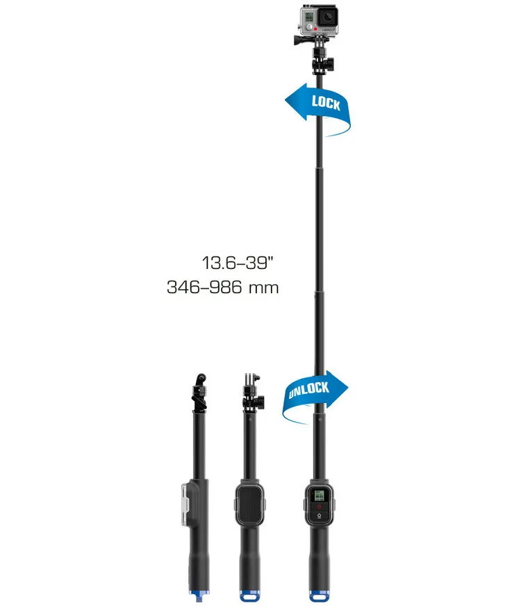 Новинка 2015 карманный монопод SP POV Pole с дистанционным управлением через Wi Fi чехол +