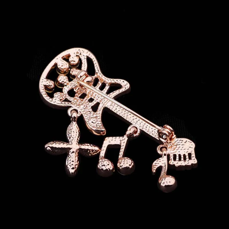 Brooches Pin 2016 Romantic Zinc Alloy New Wholesale Top Quality Bijuterias Upscale Guitar Brooch Exquisite Rhinestone Women | Украшения и