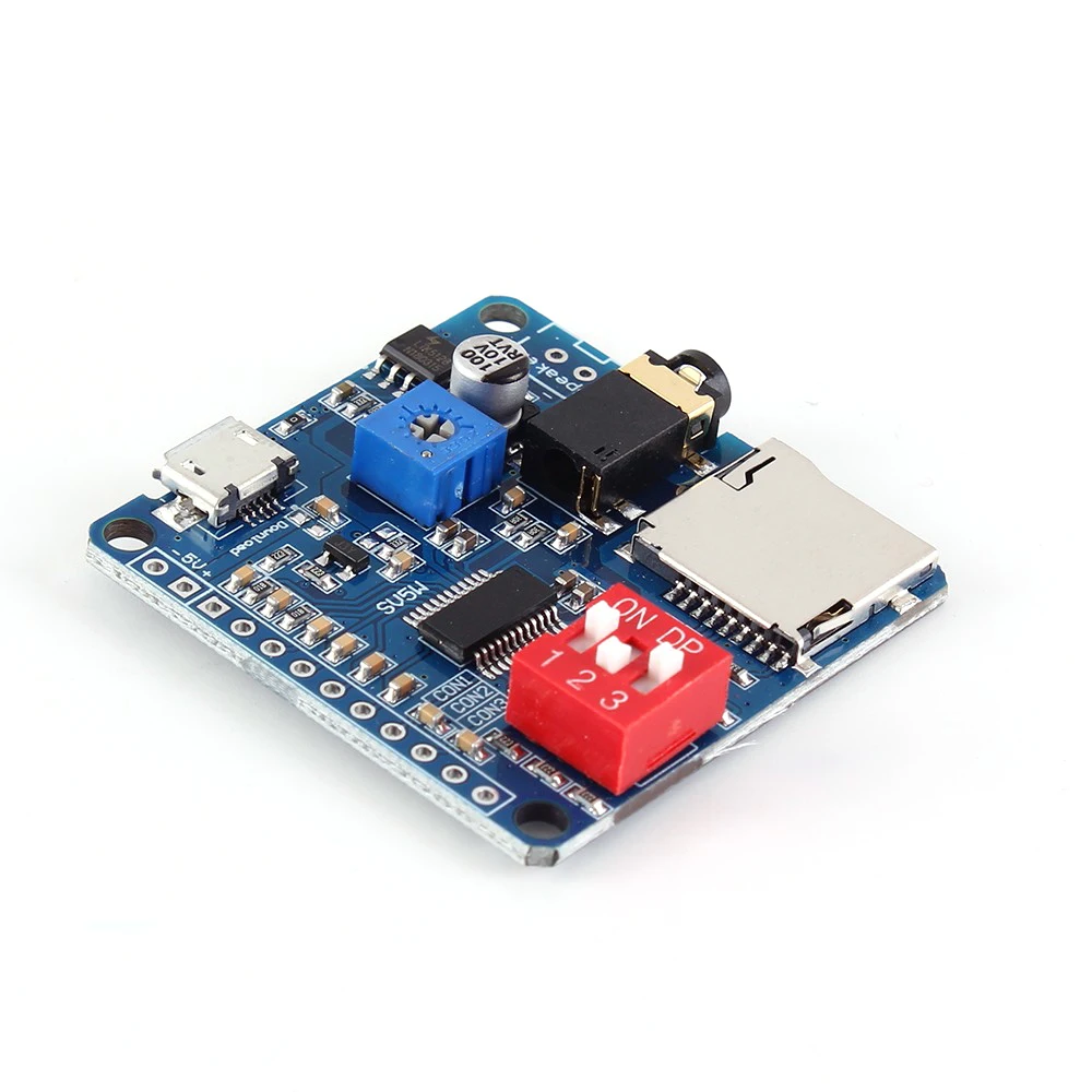 Arduino Voice Playback Amplifier Module 5W MP3 Music Player with SD/TF Card and UART I/O Trigger - Class D image 2