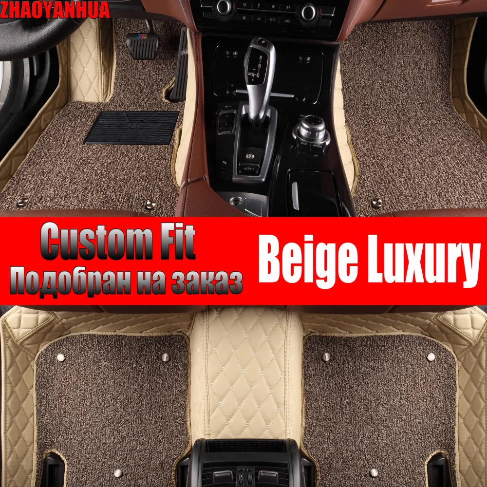 

ZHAOYANHUA car floor mats for Toyota Corolla RAV4 Prius Prado Sienna zelas leather Anti-slip car-styling carpet liner