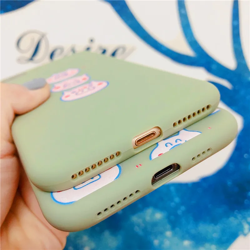 Мягкий силиконовый чехол для телефона iPhone 6 6s 7 8 Plus X XR XS Max милый мультяшный