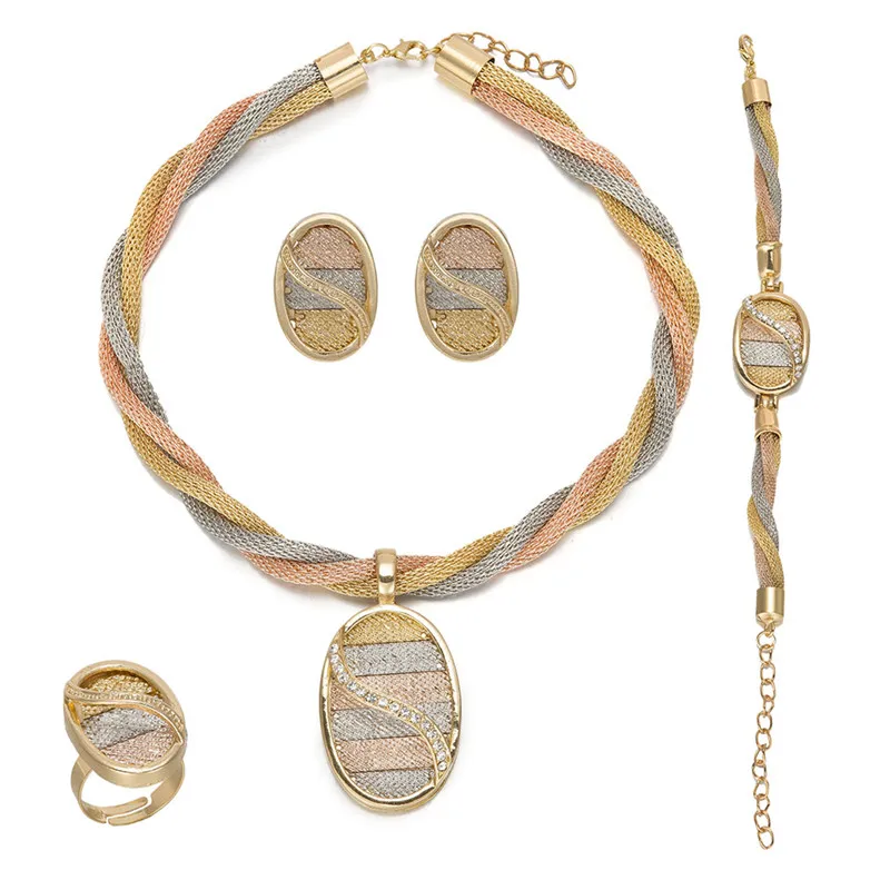2018 mukun модные африканские Jewelry Серьги Золотые Цвет Свадебные Для женщин свадебные