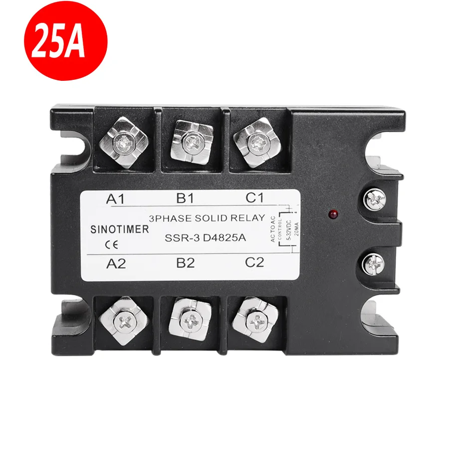 Sinotimer 25A DC AC 3 фазы твердотельные реле SSR D4825A модуль реле|Реле| |