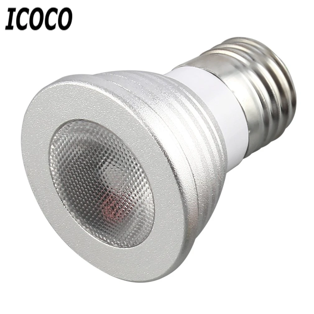 Светодиодная лампа ICOCO E27 5 Вт многоцветная сменная RGB с дистанционным управлением