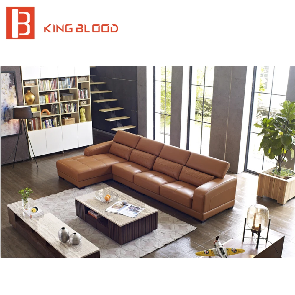

Leather european modern sectional corner sofa sets