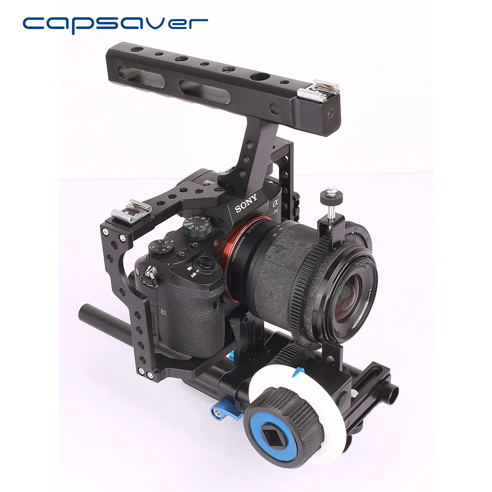 Capsaver 15 мм стержень установка видео DSLR Камера Кейдж стабилизатор Ручка Следуйте