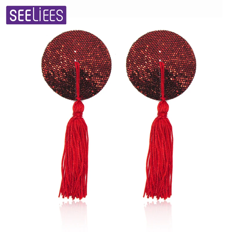 SEELIEES паста для сосков с блестками клеящаяся эротическое белье наклейки на соски