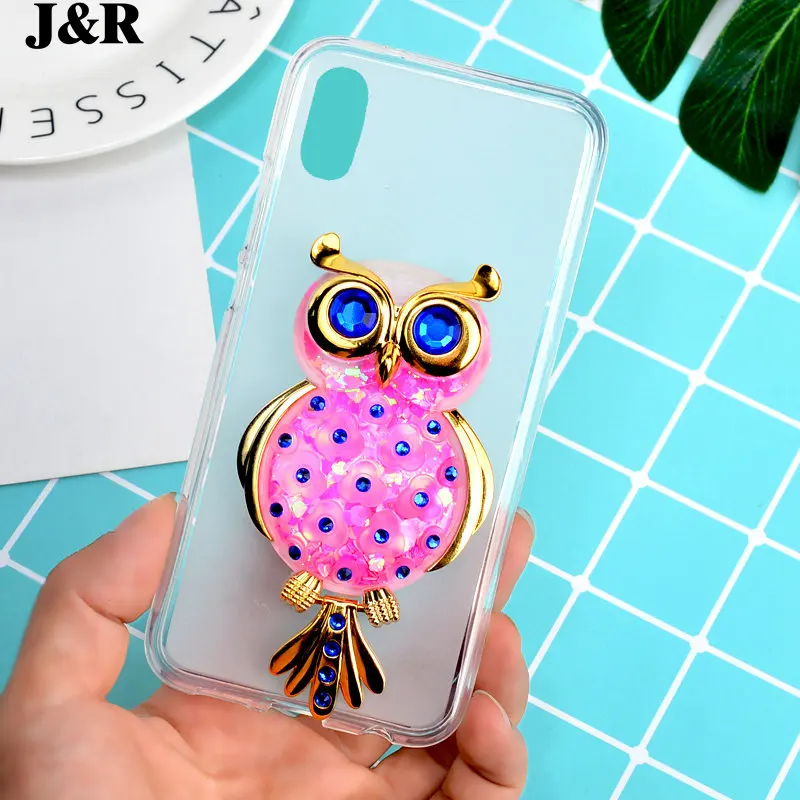 Glitter Case For Doogee X55 Silicone Cover Liquid Quicksand Bling Phone Bags Fashion Animal Owl Unicorn Protective Shell Girls |
