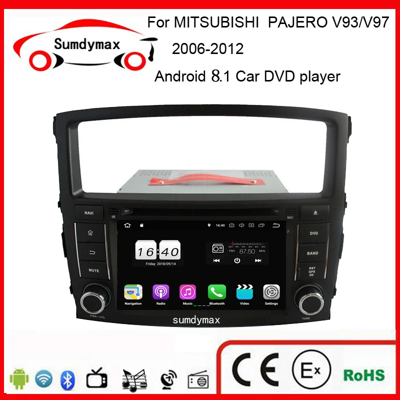 2G Оперативная память 1024*600 4 ядра Android 8 1 автомобильный DVD подгонка GPS для MITSUBISHI PAJERO