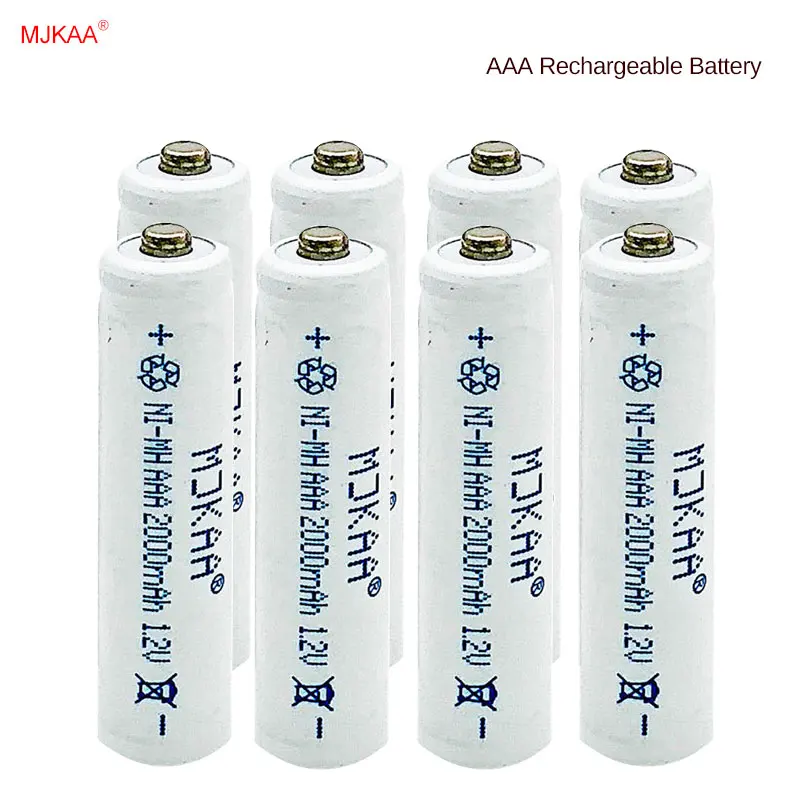 8 шт./лот AAA 2000 мАч Ni-MH 1 2 В аккумуляторная батарея 3A 7 # для камеры игрушки |