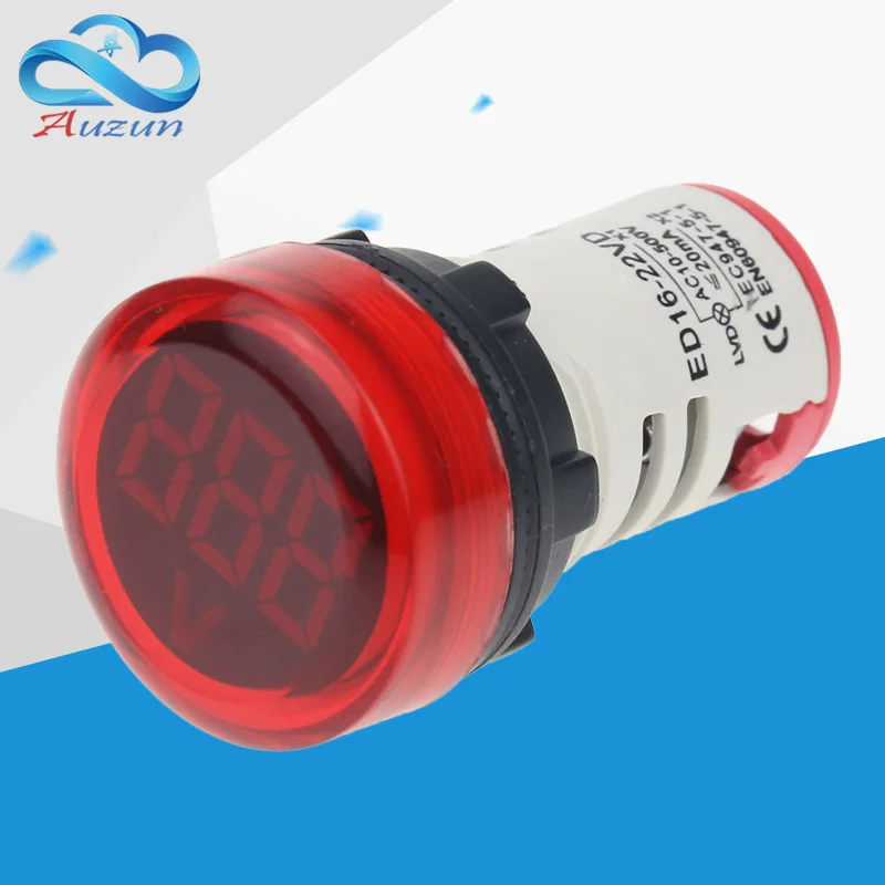 

Ed16-22vd digital indicator light opening 22 mm general indicator red, green, yellow, blue and white.