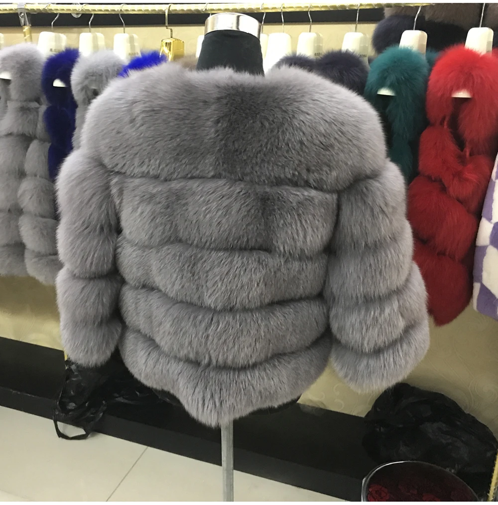 Женский натуральный Лисий мех пальто Полный Пелт натуральный Лисий мех куртка Guality короткий Лисий Мех Верхняя одежда настоящий натуральный Лисий мех пальто