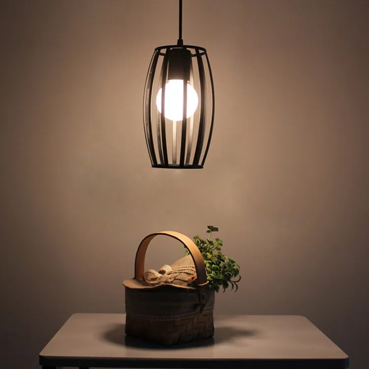 1 шт. Кофе лампы бар Черный Industrial Light кухня античный кованого железа подвесной