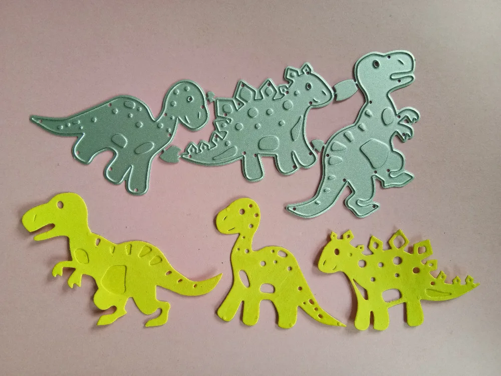 Би фудзиань 3 шт милые детские трафареты для резки металла динозавра