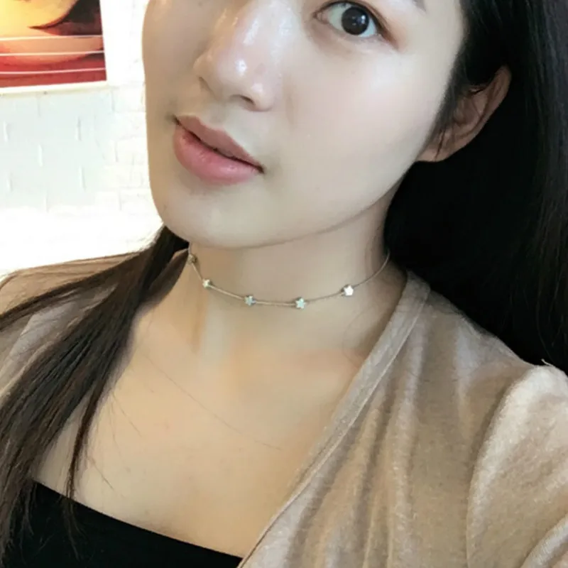 Новинка женское колье чокер цепочка со звездами с кисточками ювелирное изделие