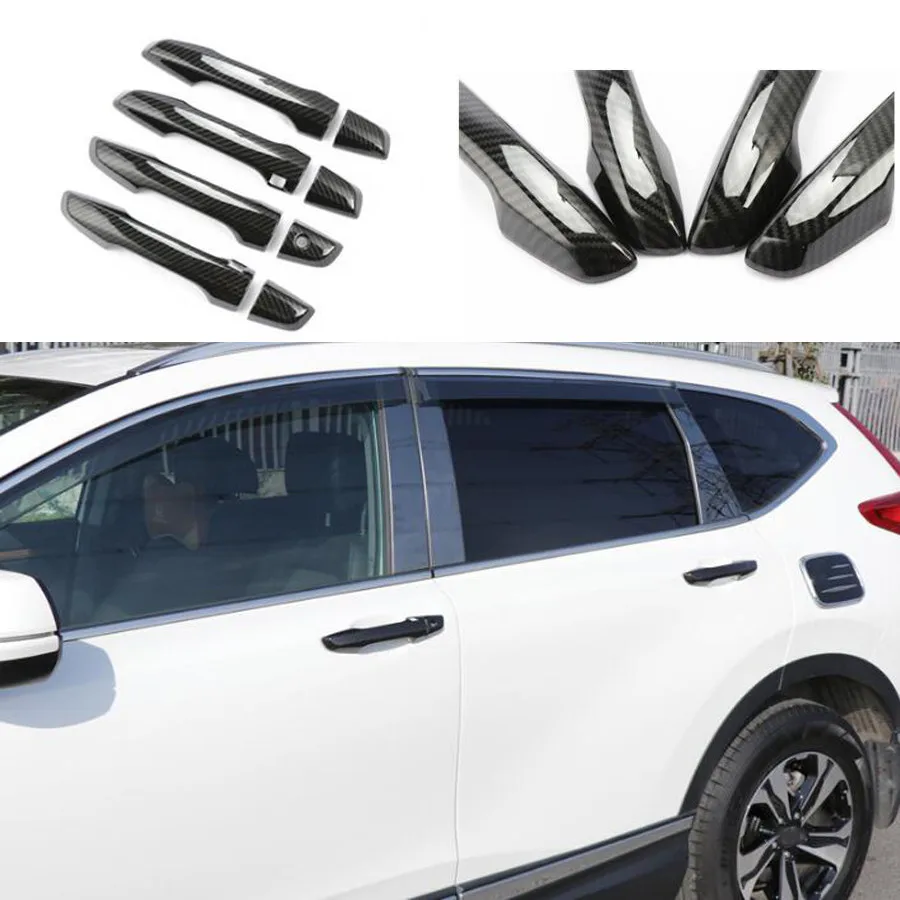 YAQUICKA 8x стильная отделка из углеродного волокна для обшивки стикер Honda CRV Наружная