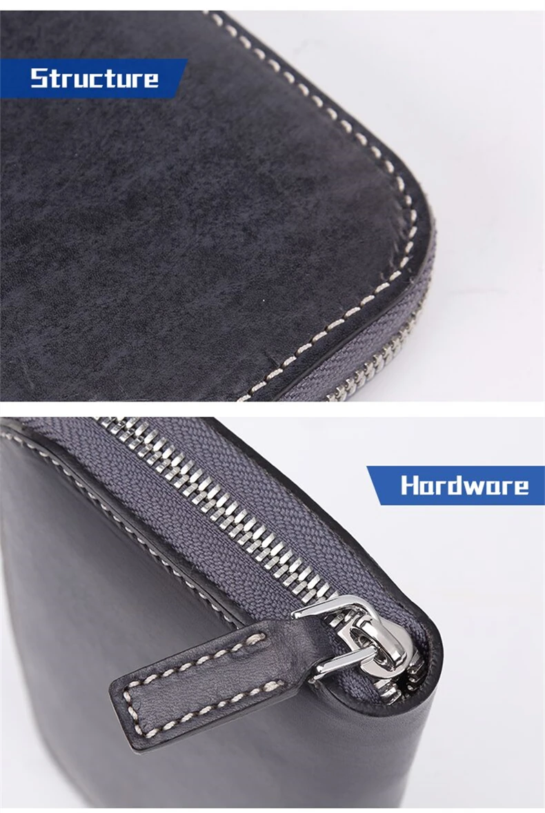 BISON DENIM, новинка, мужской кошелек из натуральной кожи, ручная работа, Воловья кожа, длинный клатч, на молнии, Cpin, кошелек, держатель для карт, мужской кошелек, W8182-1H