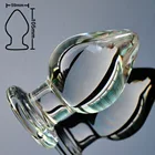 60 мм большой размер, пирекс-стекло, анальный фаллоимитатор, большой хрустальный шарик, Анальная пробка, искусственный пенис, искусственный пенис, мужская, Гейская, женская мастурбация