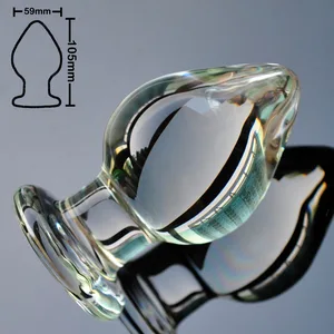 Анальный фаллоимитатор, 60 мм, из стекла пирекс, большой хрустальный шарик, Анальная пробка, имитация пениса, интимные игрушки для женщин, для мужчин, геев, женщин, мастурбация