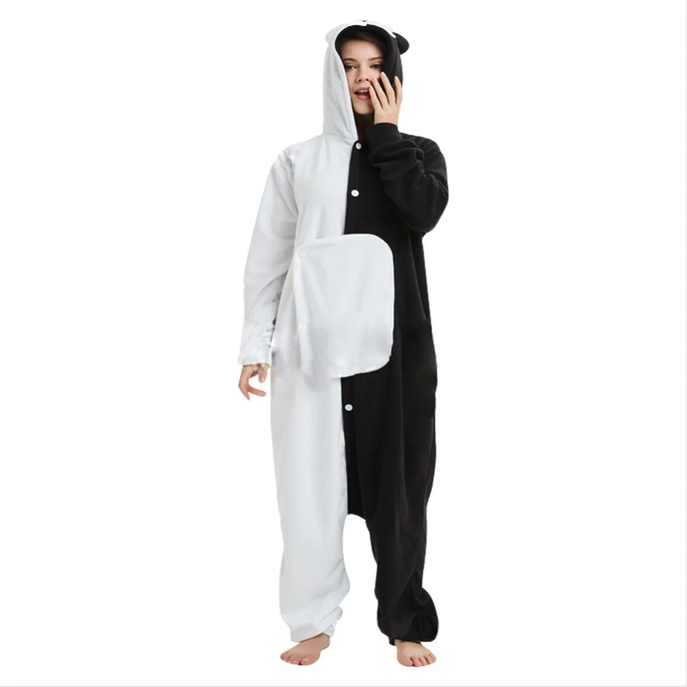 Danganronpa monokuma пижамы Косплэй унисекс одежда для сна взрослых медведь Монокума