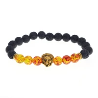 lava stone ambers buddha bracelet gold lion jewelry tigereeye turquoises yoga bracelet men mujer pulseras bracelets bangles
