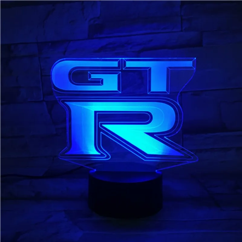 Ночной светильник GTR 3D лампа светодиодный ная многоцветная вспышка светящиеся
