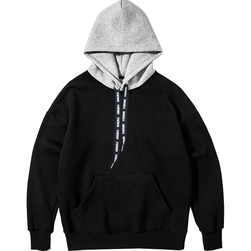 

Plus size 2xl-8xl 9xl Hoodies Patchwork spring autumn outerwear large male turn-down collar hiphop Sweatshirts chest 160 cm