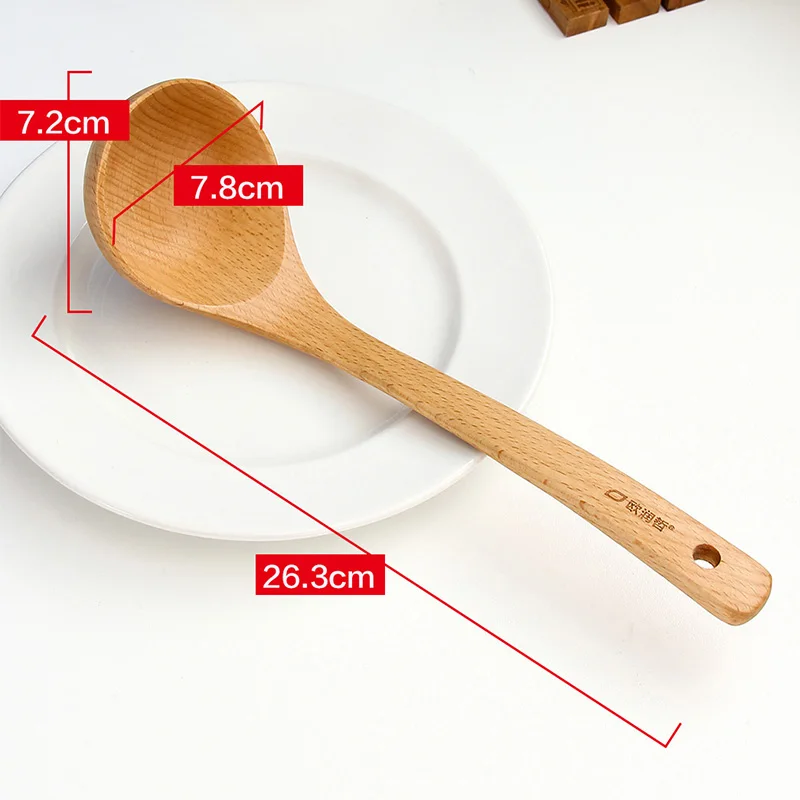 ORZ деревянная ложка для супа Черпак соус ковш каши ложка-Лопатка риса деревянный