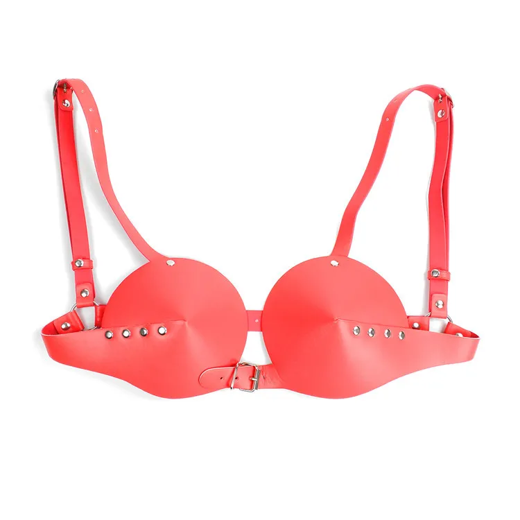 Sexy Costumes Bra Artificial Leather Belt Bondage Sex Toy lingerie sexy hot erotic Black Red Pink | Тематическая одежда и