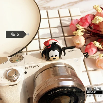 3D мультфильм Герой Мстители камера Фонарик Горячий башмак Крышка для Canon Nikon Fujifilm samsung Panasonic Leica Olympus - Цвет: Серый