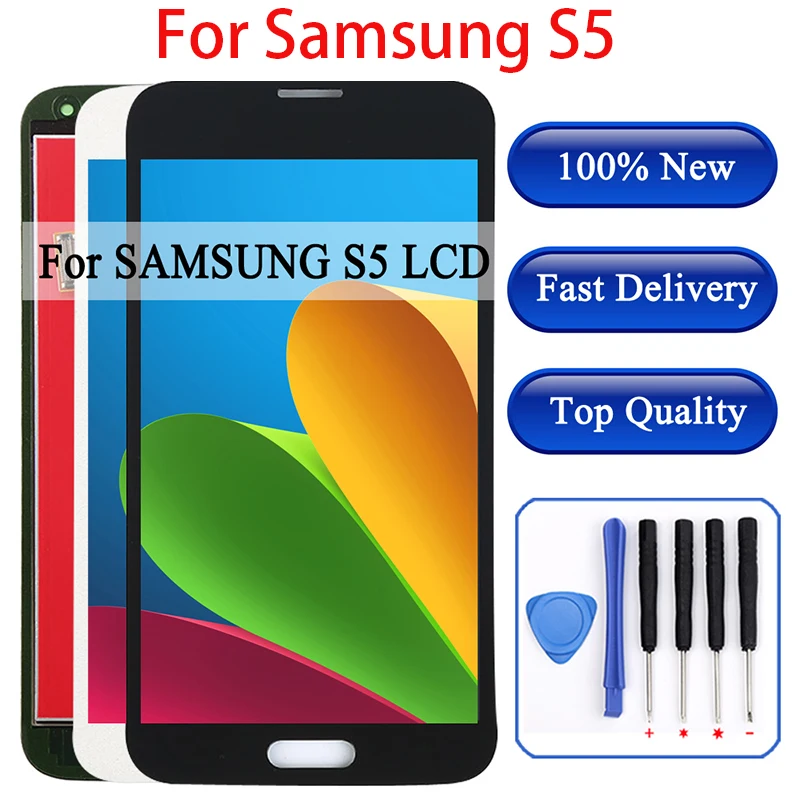 ЖК дисплей 5 1 дюйма для Samsung S5 i9600 G900F G900A G900P G900T G900M G900V сенсорный экран с