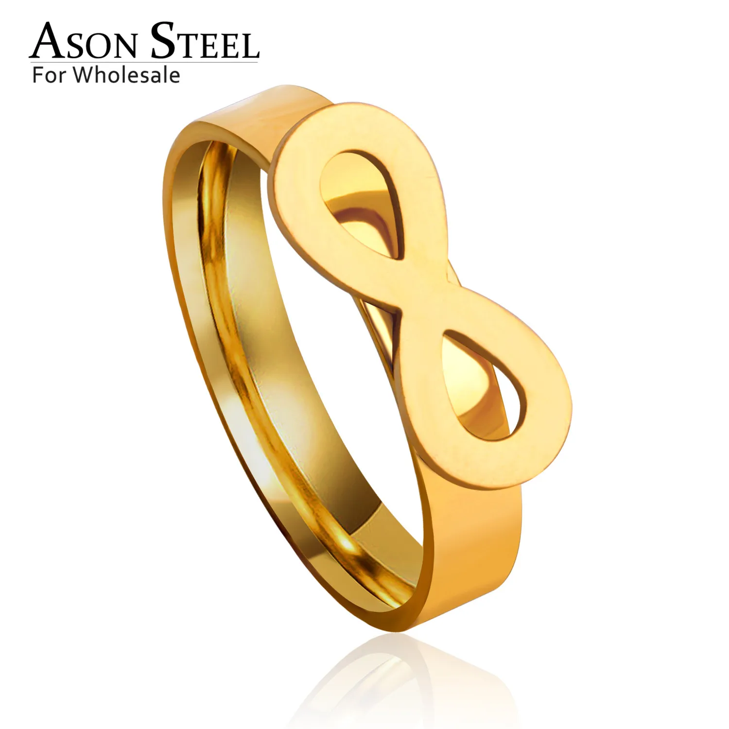 Кольцо унисекс антиаллергенное из нержавеющей стали золотистого/серебристого