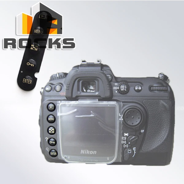 Body Rear Back Button Rubber Cover Playback MENU Zoom HELP ENTER Key Replacement Part Suit For NikD200 Digital Camera DIY Repair |