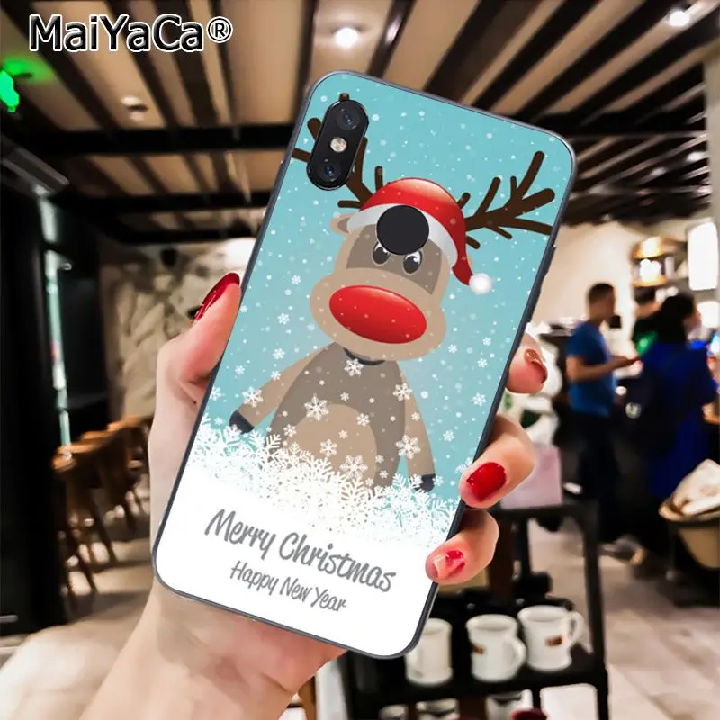 MaiYaCa год Рождественский олень Санта чехол для телефона для Xiaomi Redmi8 4X 6A S2 7A 6A Redmi 5 5Plus Note5 7 Note8Pro