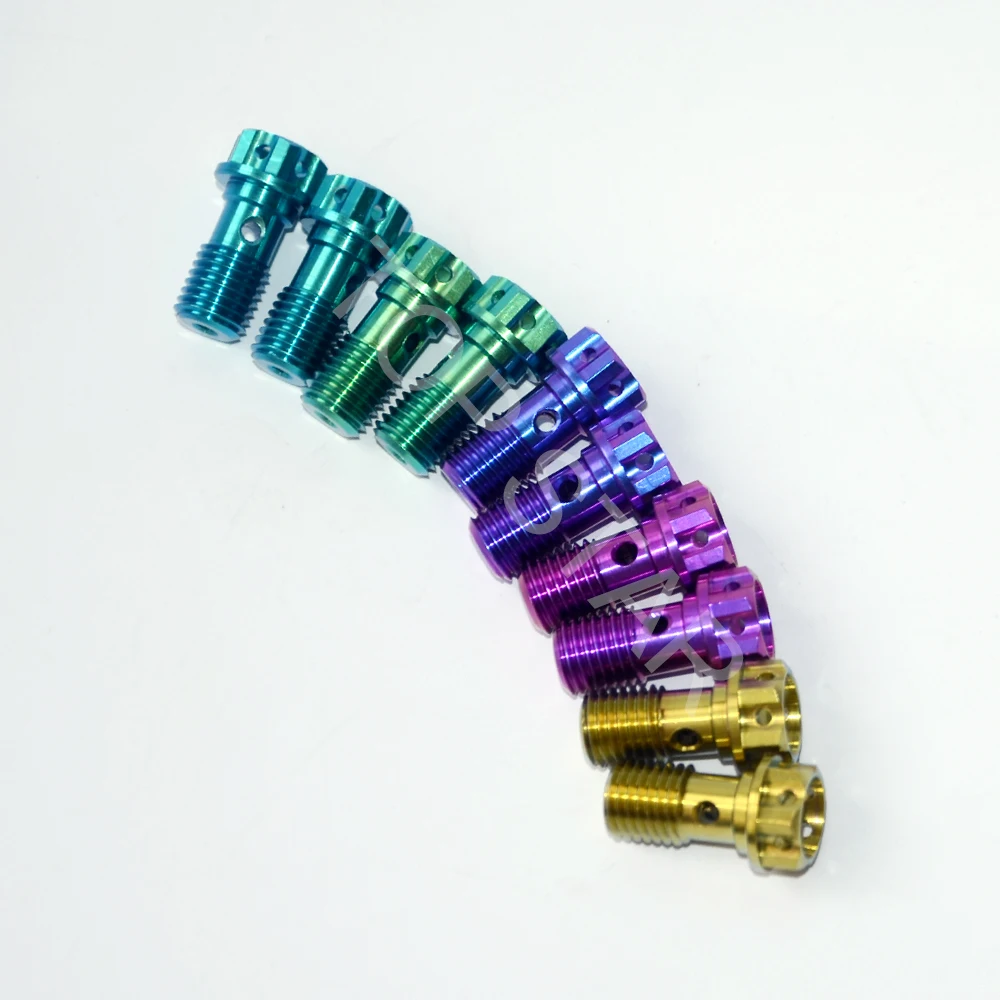 10 шт. тормозной суппорт мотоцикла титановый болт банджо масляный дренажный