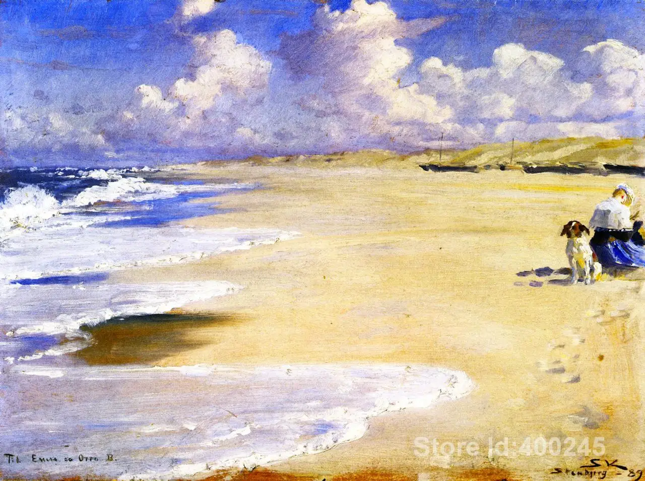 

Decorative art Marie Kroyer Painting on the Beach at Stenbjerg by Peder Severin Kroyer paintings Hand painted High quality