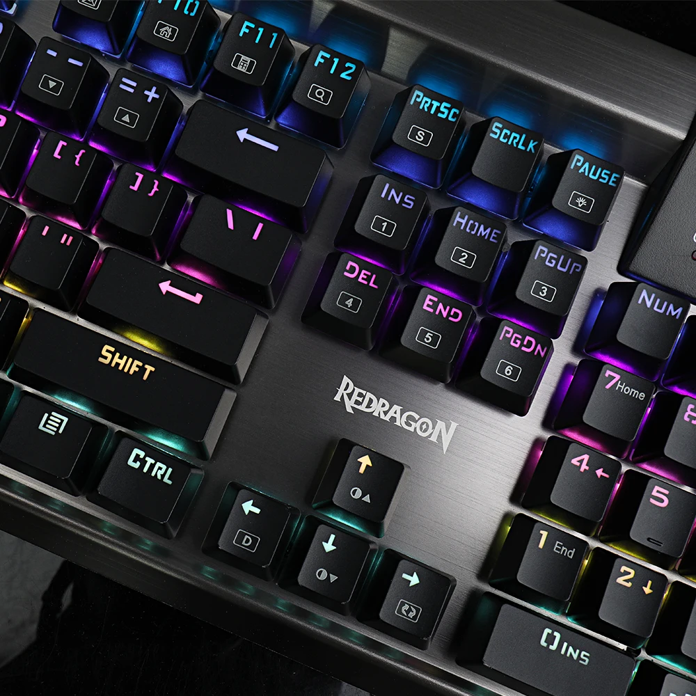 Redragon K563 SURYA RGB светодиодный механическая клавиатура с подсветкой 104 клавиши анти