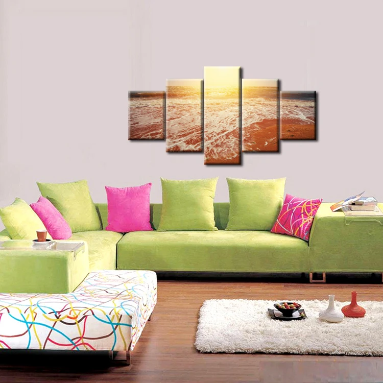 5 Панель пляжные закат Wall Art Картины Печать на холсте для украшения дома настенные