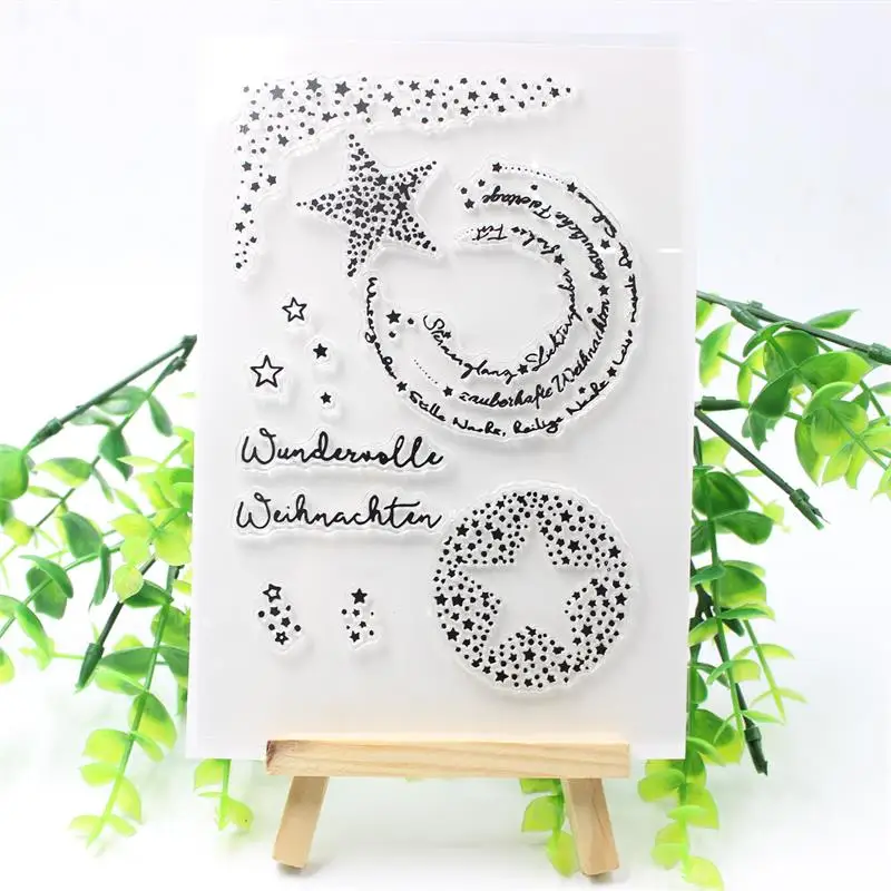 Звезды прозрачные силиконовые штампы для DIY Скрапбукинг/Card Making/Дети весело